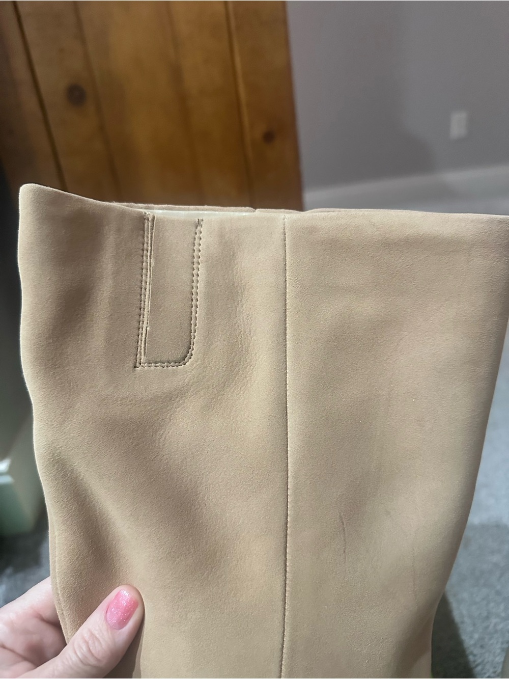 Sam Elderman women’s Issabel carmel suede Tall Boot 8.5 new - Picture 4 of 9